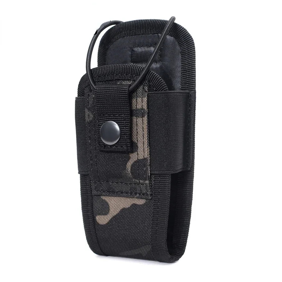 Bolsa táctica Molle 1000D para radio walkie-talkie, riñonera, bolsillo, funda portátil para interfono, bolsa de transporte para caza y acampada