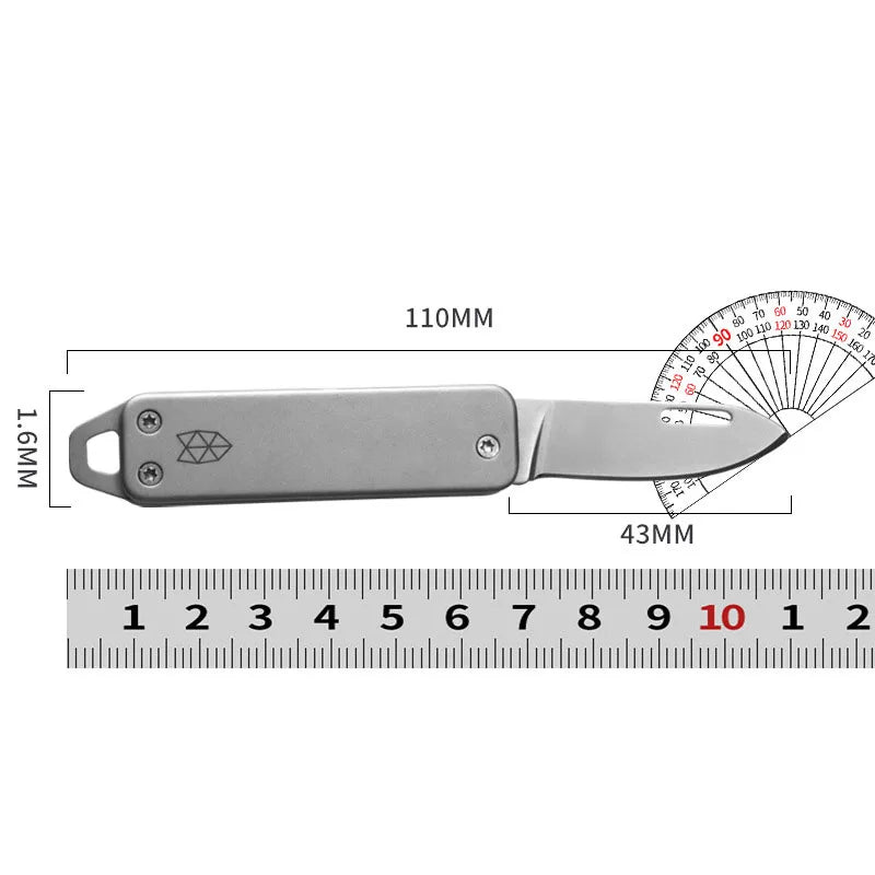 Minicuchillo plegable afilado para exteriores, multifuncional, de acero inoxidable, para el hogar, llavero portátil, cuchillo para fruta, caja abierta, portátil