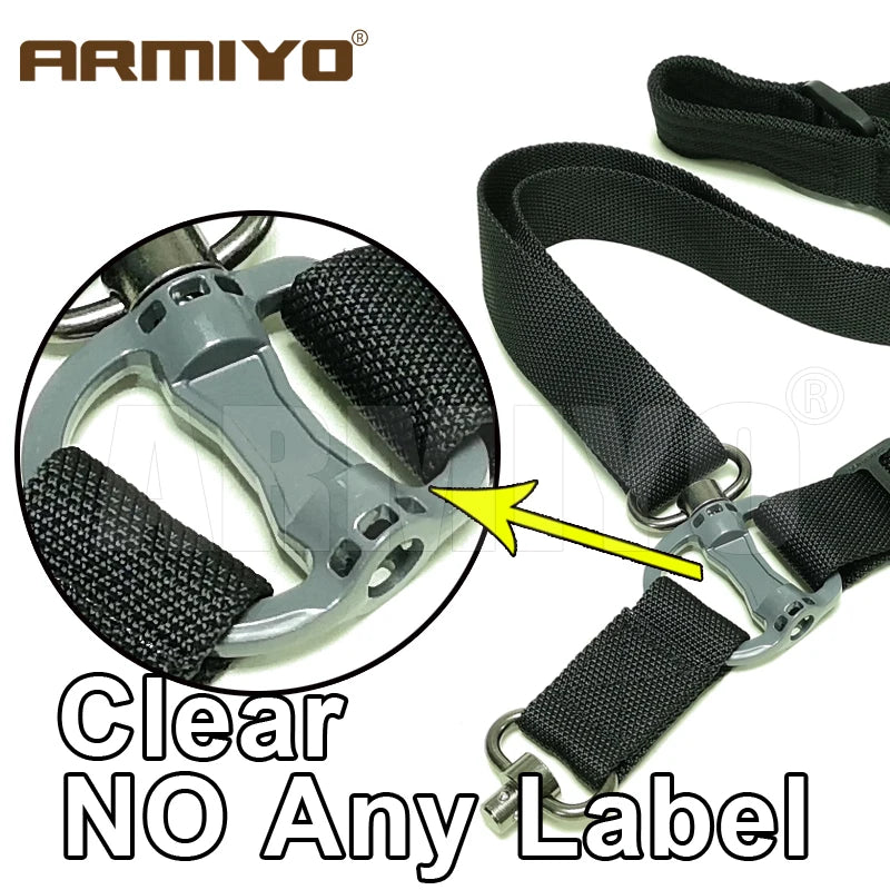 Armiyo Tactical Mission S3 2 Point Adjustable Shoulder Strap Gun Sling Nylon Belt Plastic Clip Mount Airsoft Hunting Accessories