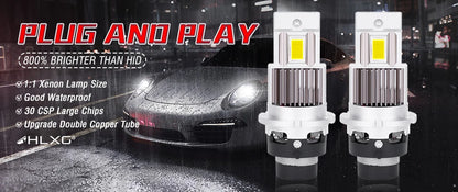 HLXG Mini Canbus lámpara H4 H7 LED faro de coche 100000LM 6000K 8000K lámpara H1 9005 HB3 9006 HB4 H8 H9 H11 faros antiniebla bombillas para coche