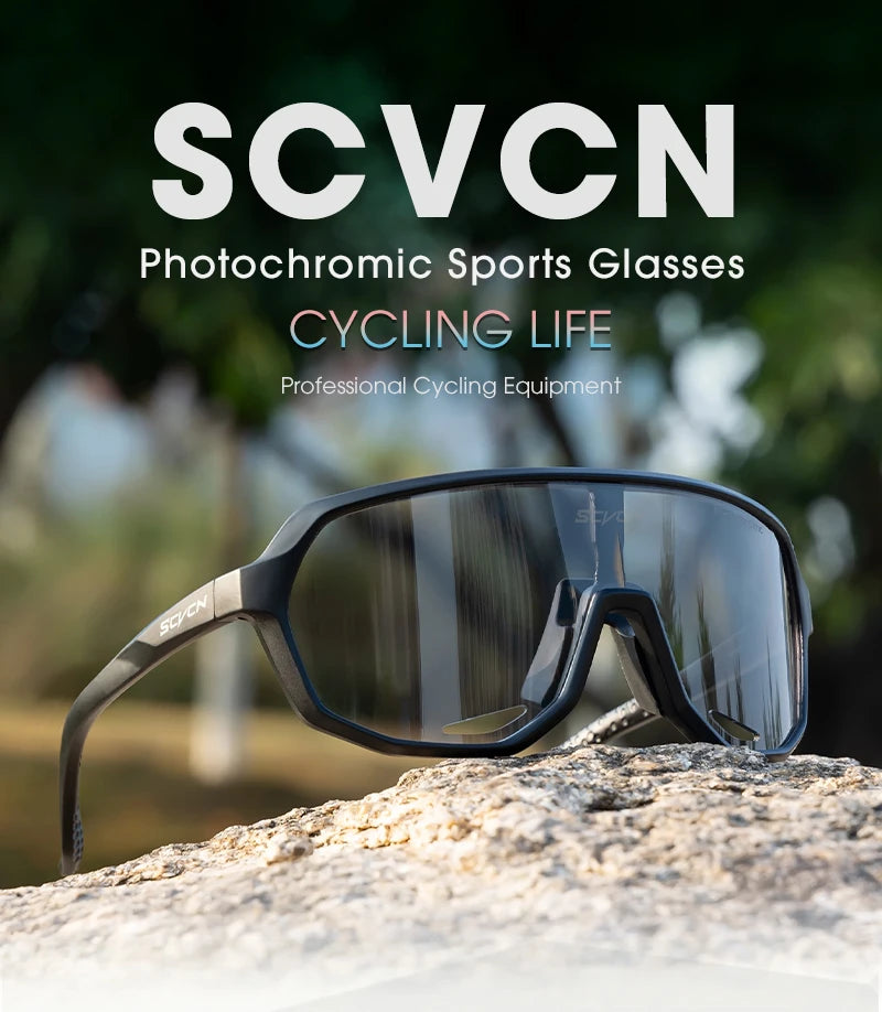 SCVCN Trend color lens sunglasses men's driving bicycle glasses women's leisure sports hiking glasses UV400 protective glasses