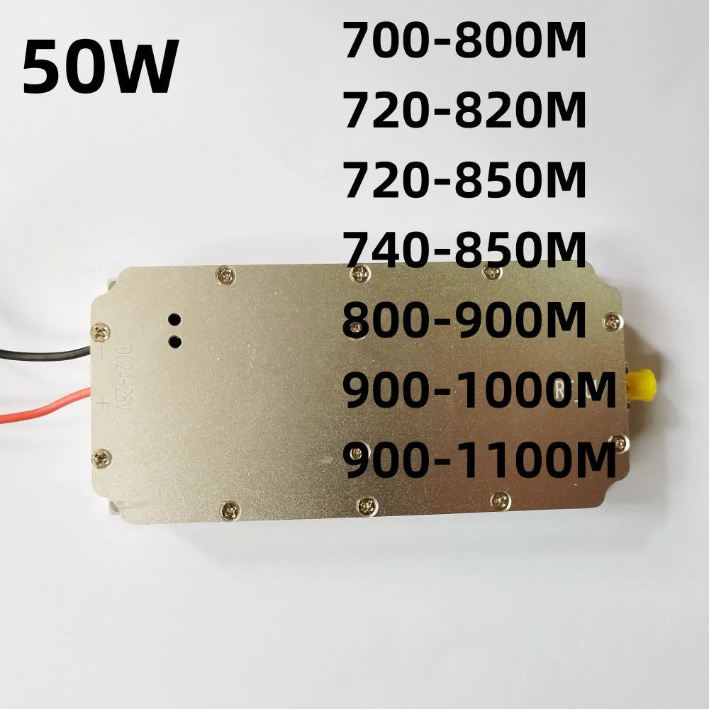 Módulo amplificador personalizado de 50 W, 700-800 MHz, 720-820 MHz, 740-850 MHz, 720-850 MHz, 800-900 MHz, 900-1000 MHz, 900-1100 MHz