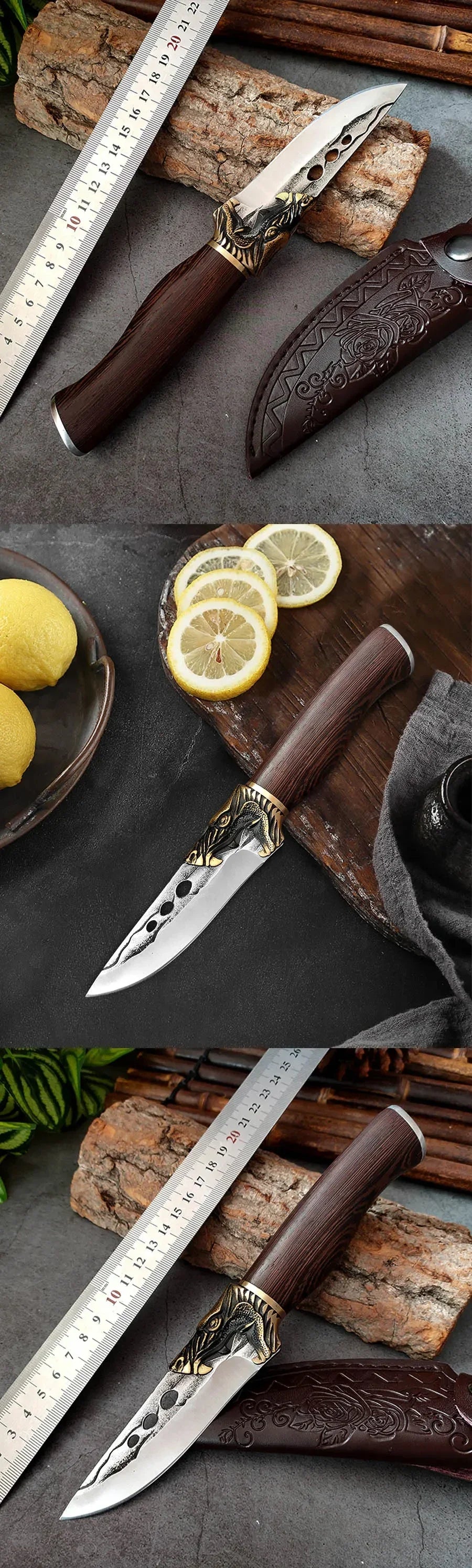 Kitchen Boning Knives Handmade Forged Butcher Cooking Knife Meat Cleaver Chopping Vegetables Stainless Steel Chef Cutting Knife