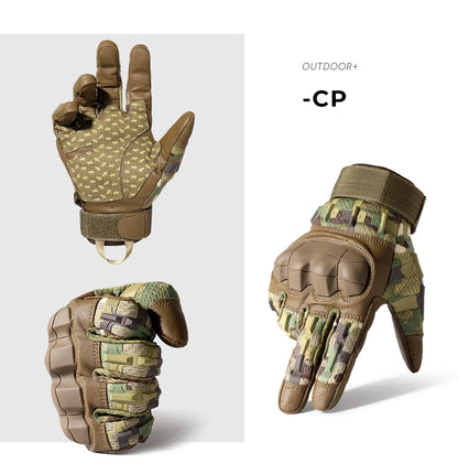 Guantes tácticos con pantalla táctil y carcasa rígida para caza al aire libre, airsoft, combate, tiro, senderismo, ciclismo, deportes, cuero sintético, equipo antideslizante