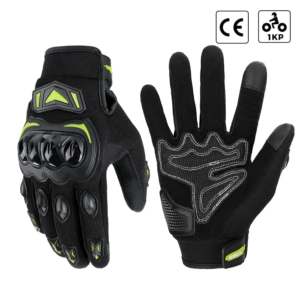 Guantes de motocicleta CE, guantes de verano para montar a caballo, guantes tácticos de pantalla táctil con nudillos duros para motocross, ATV, UTV