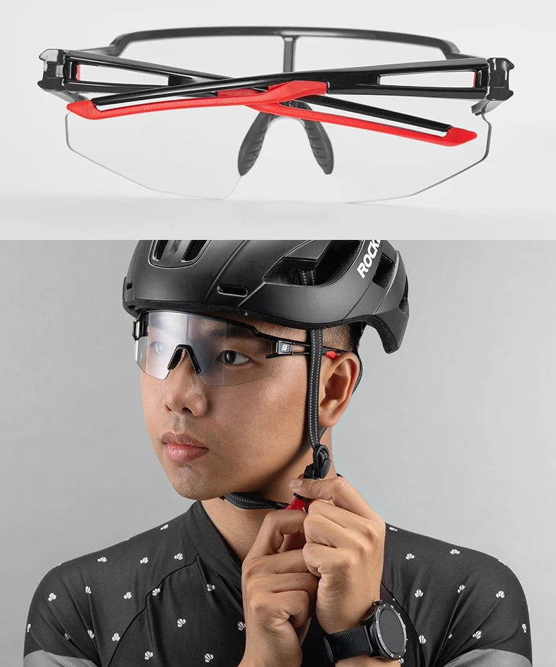 Gafas de ciclismo fotocromáticas ROCKBROS, gafas de sol para deportes al aire libre, gafas decolorantes, gafas para bicicleta de montaña y carretera, gafas para ciclismo