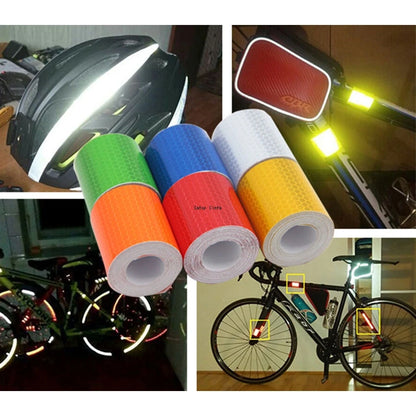 5cm*3M Reflective Car Stickers Outdoor Waterproof Warning Tapes White Red Fluorescent Yellow Reflectors Safety Strip For Bicycle