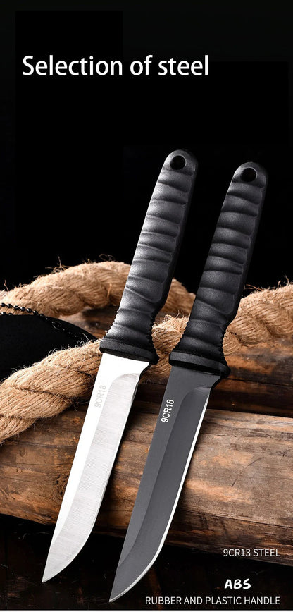 Outdoor pocket knife camping knife camping barbecue small straight knife k sheath survival knife carry portable fruit knife