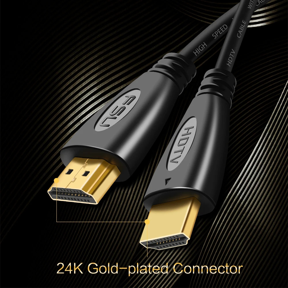 FSU HDMI-compatible Cable Video Cables Gold Plated 1.4 4K 1080P 3D Cable for HDTV Splitter Switcher 0.5m 1m 1.5m 2m 3m 5m 10m