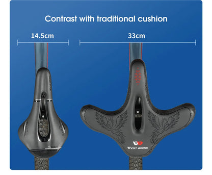 Sillín de bicicleta ergonómico WEST BIKING para ciclismo de larga distancia, con cojín ancho y grueso, cómodo sillín para bicicleta de montaña y turismo