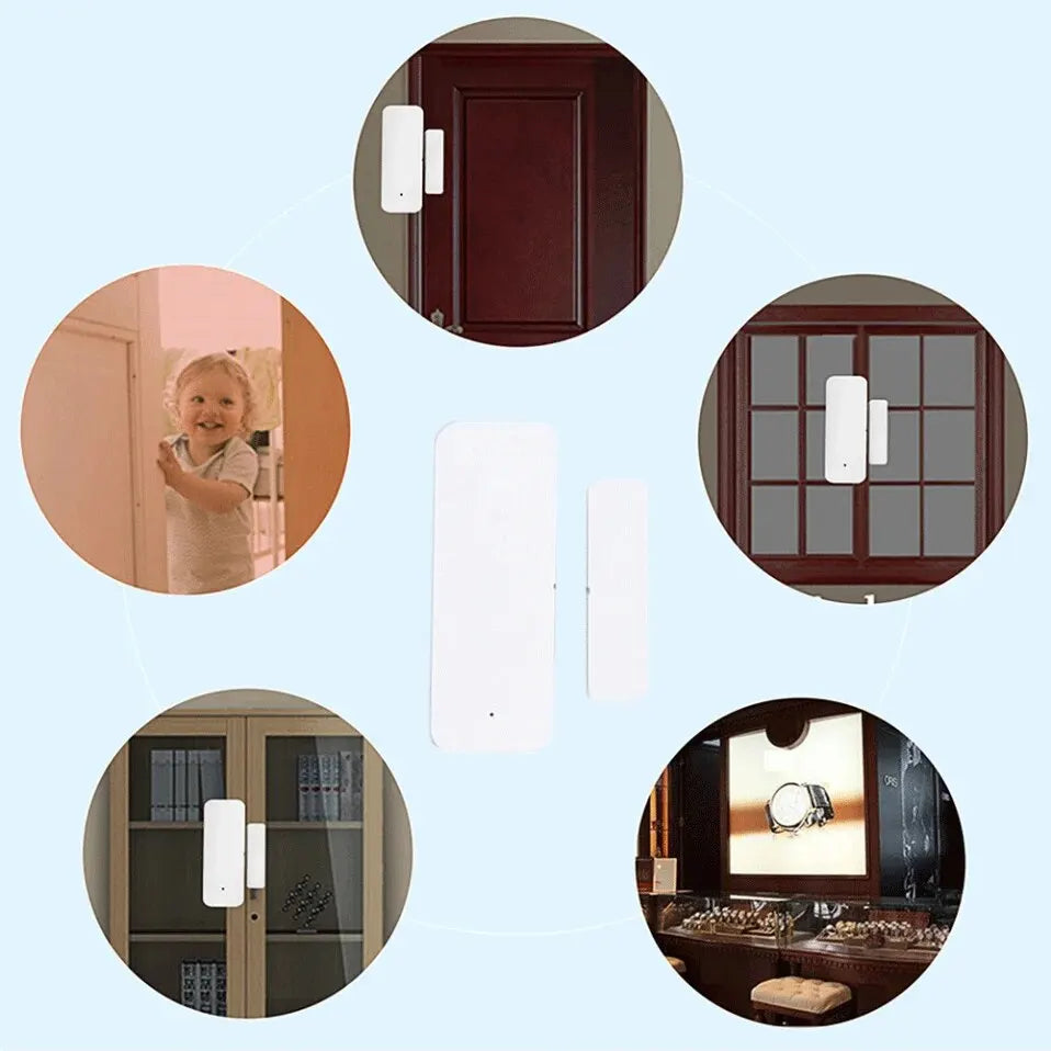 Tuya WiFi Door Sensor Window Contact Open Close Tuya APP Remote Control Compatible With Alexa Google Assistant