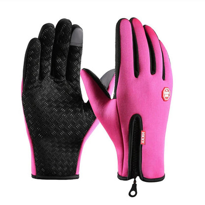 Guantes cálidos de invierno para hombres y mujeres, impermeables y agradables para la piel, con pantalla táctil, adecuados para ciclismo y esquí