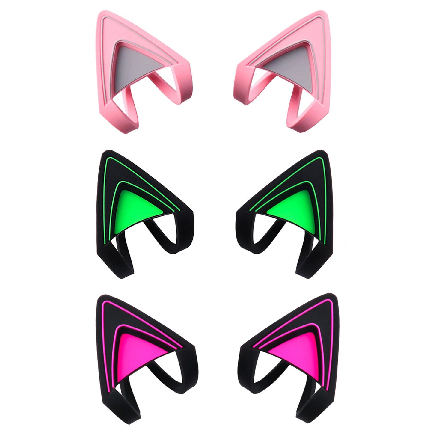 1 Pair Kitty Cat Ears 3 Colors for RAZER Kraken V2 special / Kraken 2019 / Kraken TE / 7.1 V2 Headphone Headset Customer DIY