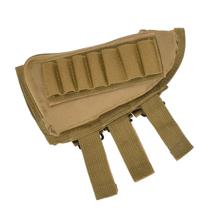 Tactical Muti-functional Hunting Zipper Rifle Buttstock Pack Bag Cheek Pad Rest Shell Mag Ammo Pouch Pocket Magazine Bandolier