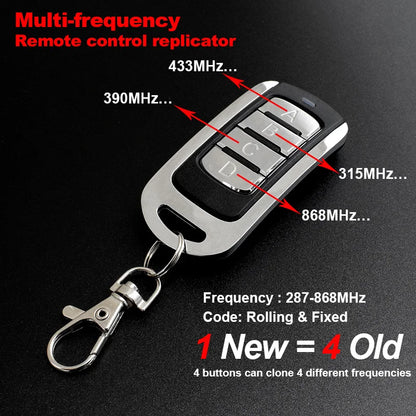 Multi Frequency 280-900MHZ Garage Door Remote Control Copy Duplicator 433mhz 868mhz Garage Remote Multi Brand Remote Control