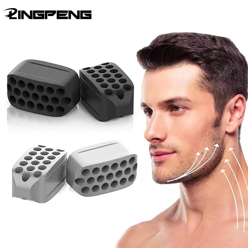 Silicone Jaw Exerciser Facial Toner & Jawline Fitness Ball Neck Toning Equipment Facial Beauty Tool Double Chin Exerciser