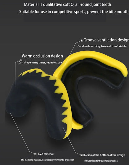 Protector bucal de boxeo Protector de dientes Protector de dientes de boxeo Protector de dientes Aparato deportivo Aparato de ortodoncia Entrenador