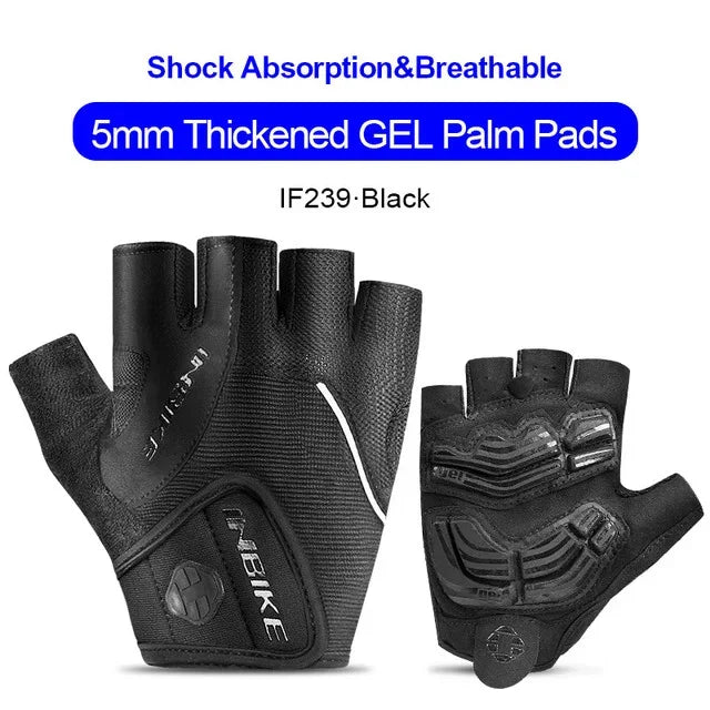 INBIKE Shockproof GEL Pad Cycling Gloves Half Finger Sport Gloves Men Women Summer Bicycle Gym Fitness Gloves MTB Gloves IF239