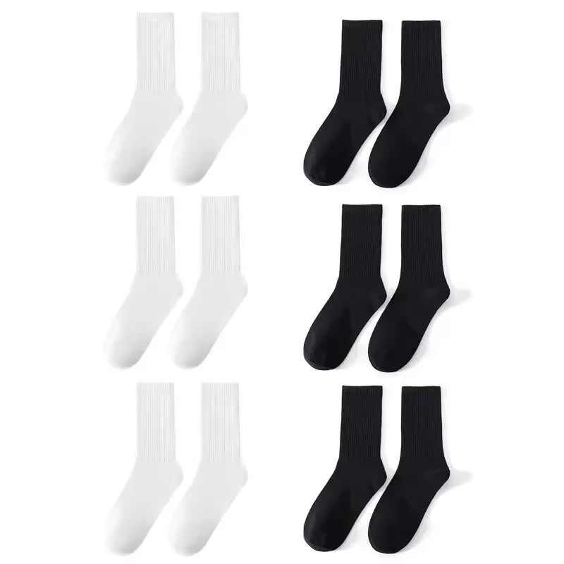 5 Pairs Of Men's Socks, Autumn And Winter Vintage Fun Fashion Athletic Socks, Sports Trend Socks