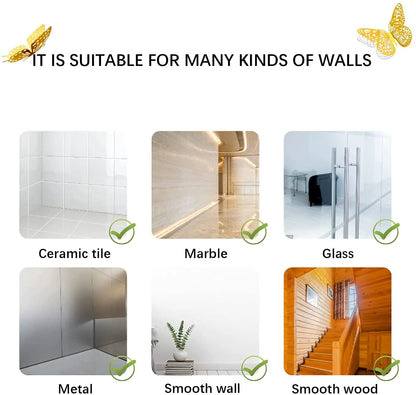 Nuevo 12 piezas de pegatinas de pared creativas de mariposa luminosa 3D de moda para bricolaje, pegatinas de pared modernas, arte de pared, decoraciones para el hogar, regalo DIY