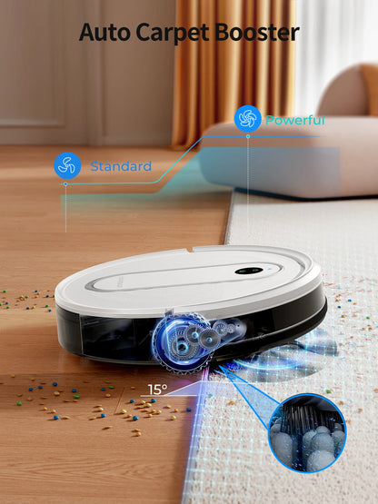 Laresar P10 Robot Vacuum Cleaner Mop 4500Pa Cordless APP Control Smart Gyroscope Planned Map Home Floor Washing Carpet Cleaning