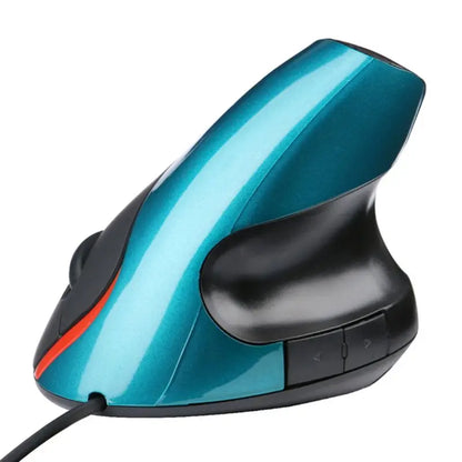 Wired Right Hand Vertical Mouse Ergonomic Gaming Mouse 1600DPI USB Optical Wrist Healthy Mouse for PC Computer Laptop