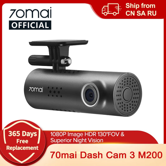 70mai Smart Dash Cam 3 M200 Control de voz 1080P 130FOV Wifi 70mai DVR para automóvil Grabadora automática Grabadora automática Monitor de estacionamiento Wifi