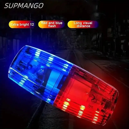 Red Blue LED Shoulder Warning Light Police Shoulder Clip Light Sanitation Worker Safety Patrol Alarm Flash Signal Strobe Lamp