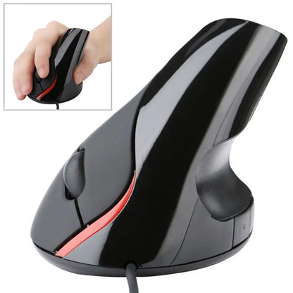 Wired Right Hand Vertical Mouse Ergonomic Gaming Mouse 1600DPI USB Optical Wrist Healthy Mouse for PC Computer Laptop