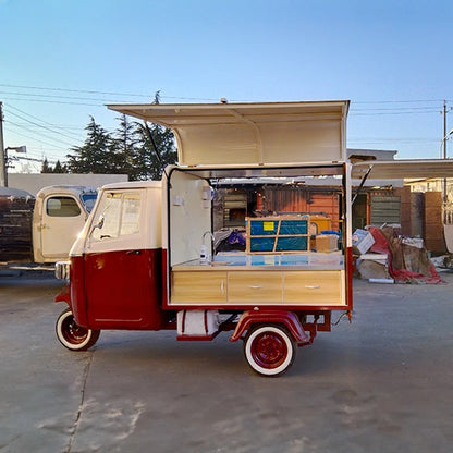 Carrito de comida móvil Quiosco de perritos calientes Carritos de comida rápida Moto eléctrica Carritos de café y hamburguesas verdes Camión de comida eléctrico