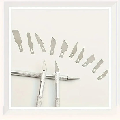 13pcs Aluminum Alloy Carving Knife Tool Set - Perfect For Paper-cut, Handcraft & Model Making!