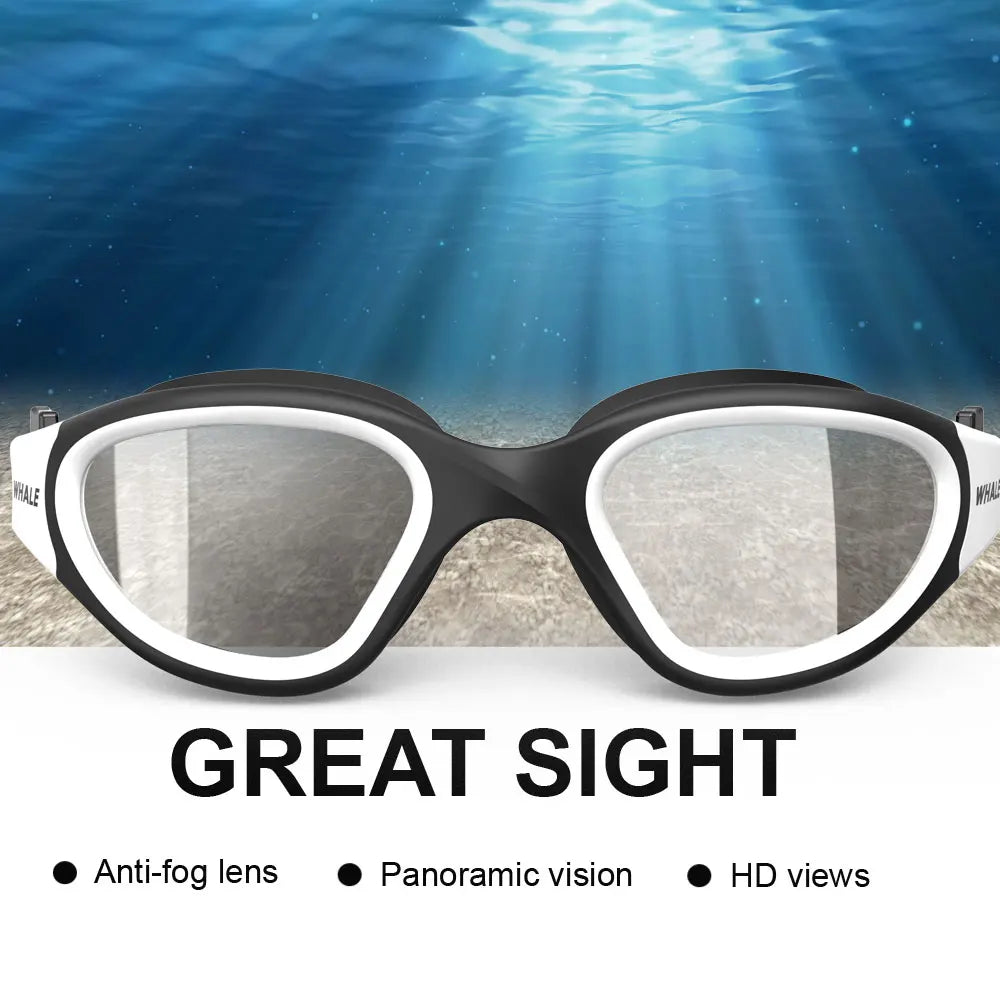 Gafas de natación profesionales antivaho para adultos, con protección UV, para hombres y mujeres, de silicona, ajustables e impermeables, para nadar en la piscina