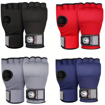 Mma Half Finger Gel Boxing Glove Sanda Muay Thai Training Hand Wrap Inner Glove With Long Wrist Strap Boxing Training Accessorie