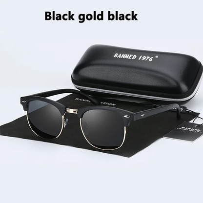 Gafas de sol polarizadas UV400 HD para hombre y mujer, gafas de sol clásicas de marca retro a la moda, gafas de sol con revestimiento para conducir, gafas de sol masculinas