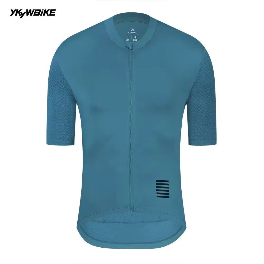 YKYWBIKE - Maillot de ciclismo para hombre, camiseta de ciclismo de montaña, camiseta de ciclismo de descenso, ropa de ciclismo de manga corta de equipo profesional de alta calidad