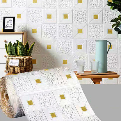 DIY 3D Wall Sticker Wallpaper Roll Self Adhesive Foam Brick Soft Kitchen Room Wall Decor Wall Panels Background Wall Decoration