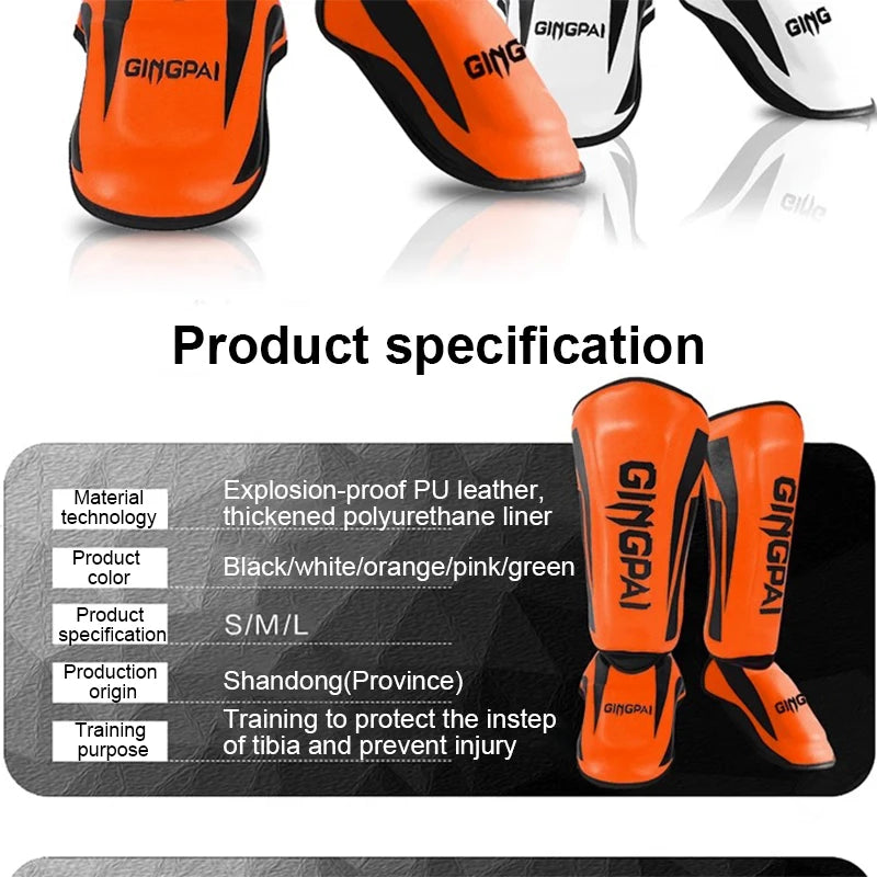 Kickboxing Boxing Shin Guard Pads Muay Thai Martial Arts Sanda Wushu Leg Protector Taekwondo Ankle Guards