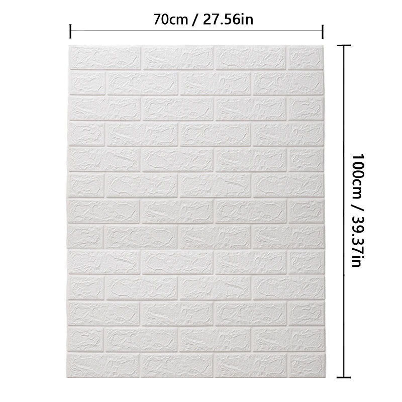 DIY 3D Wall Sticker Wallpaper Roll Self Adhesive Foam Brick Soft Kitchen Room Wall Decor Wall Panels Background Wall Decoration