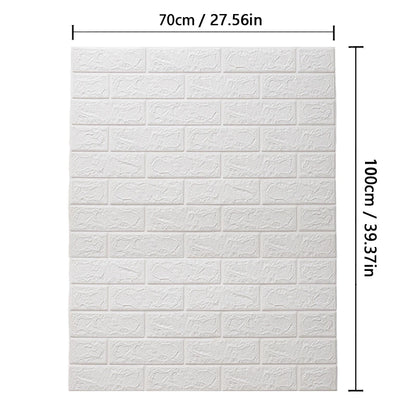 DIY 3D Wall Sticker Wallpaper Roll Self Adhesive Foam Brick Soft Kitchen Room Wall Decor Wall Panels Background Wall Decoration