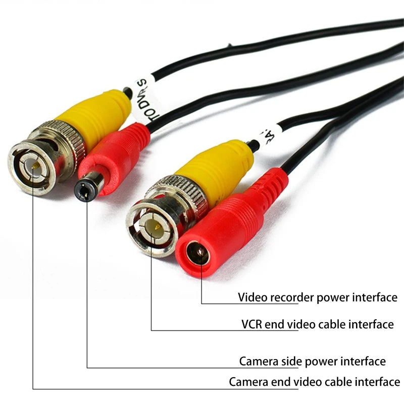 5-50M BNC+DC Connector 2 in 1 BNC CCTV Cable coaxial Video Power AHD Cameras for DVR System Drop Shipping