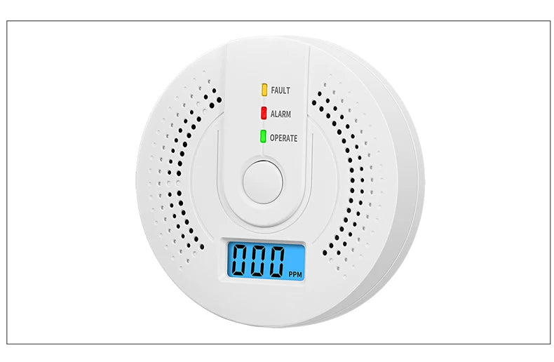 Independent CO Alarm Sensor Carbon Monoxide Alarm Detector High Sensitive Warning LCD Display CO Alarm With UL2034