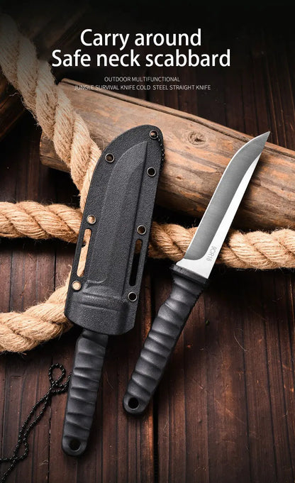 Outdoor pocket knife camping knife camping barbecue small straight knife k sheath survival knife carry portable fruit knife