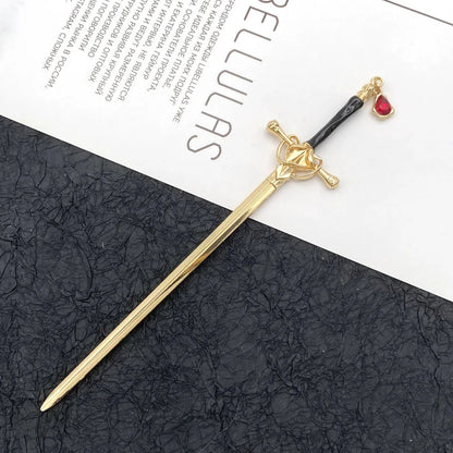 New Chinese Style Ancient Sword Hairpin Net Red Temperament Hanfu Plate Hairpin Hairpin Simple Modern Hair Hairpin Headdress