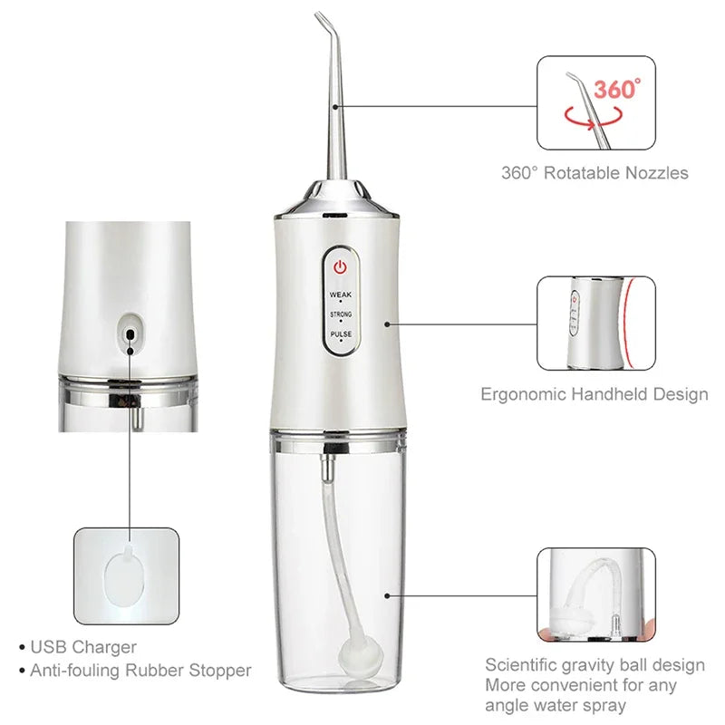 Xiaomi MIJIA Smart Electric Oral Irrigator Water Flosser USB Charging 4 Jets 3 Modes Water Jet Irrigator Dental Teeth Cleaner