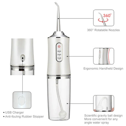 Xiaomi MIJIA Smart Electric Oral Irrigator Water Flosser USB Charging 4 Jets 3 Modes Water Jet Irrigator Dental Teeth Cleaner