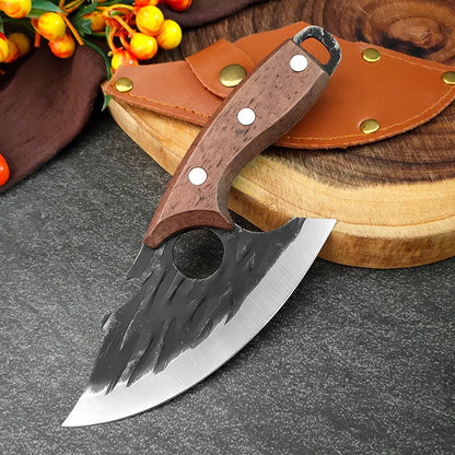 Forging Small Kitchen Knives Boning Knife Ring Knife Kitchen Cleaver Small Machete Knife for Killing Fish Slicing Knife