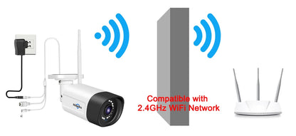 Cámara IP inalámbrica Hiseeu de 3 MP y 5 MP para exteriores, impermeable, CCTV, WiFi, cámara de seguridad P2P para sistema inalámbrico Eseecloud