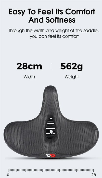 WEST BIKING Ergonomic Bicycle Saddle Long Distance Cycling Widen Thicken Cushion MTB Touring Bike Saddle Comfortable E-Bike Seat