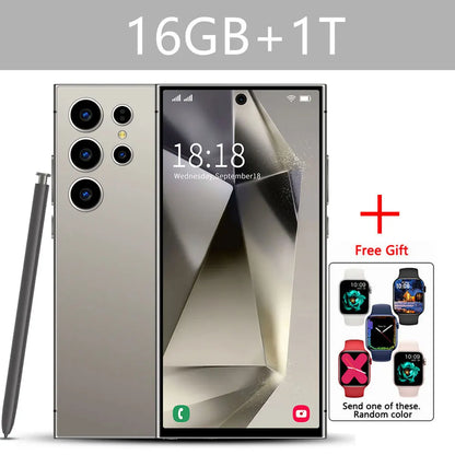 S24 Ultra Android Smartphone 7.3'' HD 5G Snapdragon 8 Gen 3 16GB+1TB Cellphones Mobile Phones Face Unlocked Cell Phone Tablet