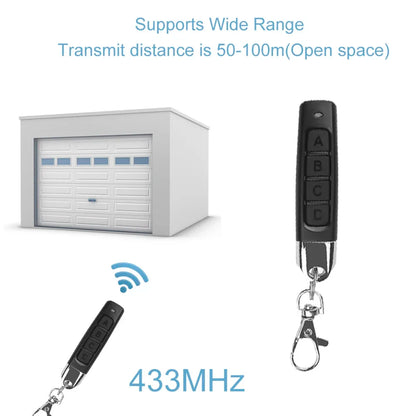 Control remoto de copia de 433 MHZ, código automático de 4 canales, abridor de puerta de garaje, duplicador de control remoto, código de clonación de llave de automóvil